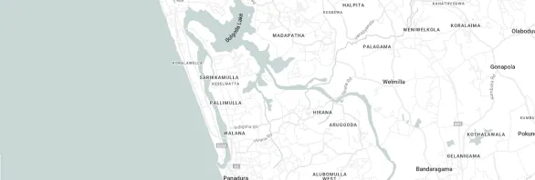 Map showing the location of Regal Rivera in Negombo, Sri Lanka